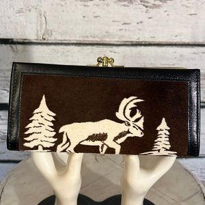 Godfred & Associates calf hair Coach hide wallet moose